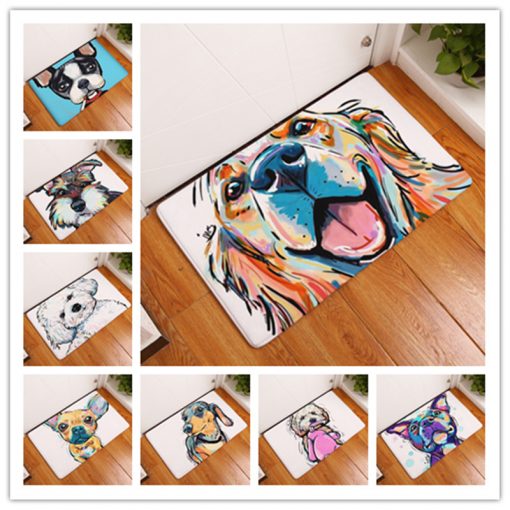 Fun Dog Painting Door Mats